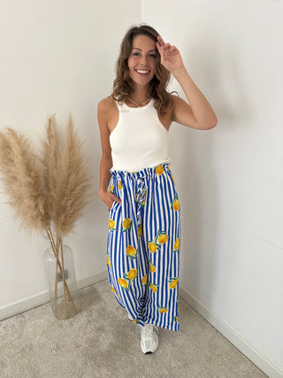 Lemons striped pants