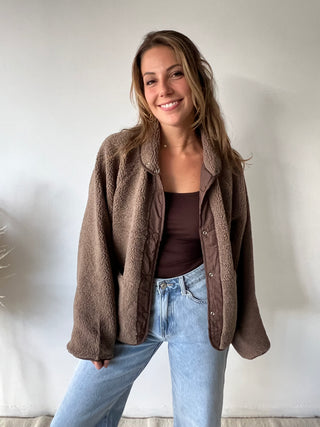 Brown reversible jacket