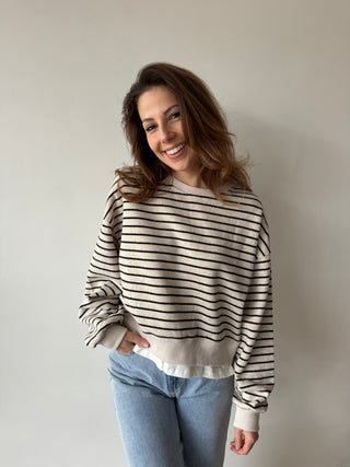 Navy striped sweater