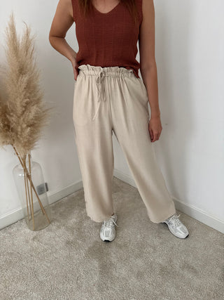 Beige summer pants