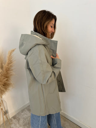 Kaki rain jacket