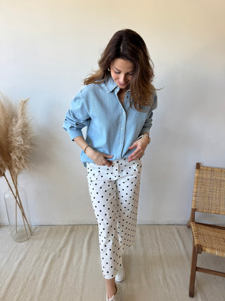 Polka dots denim