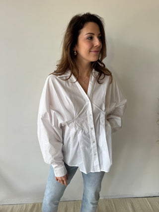 White centered blouse