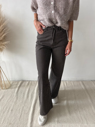 Brown striped pants