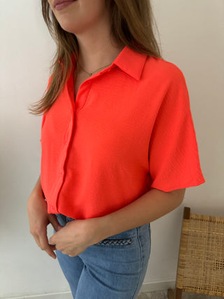 Coral button loose top