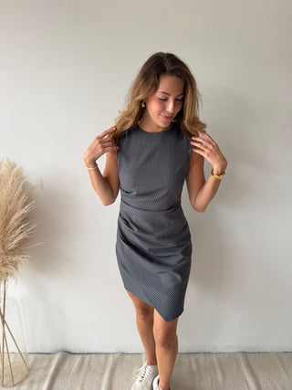 Grey asymmetric dress