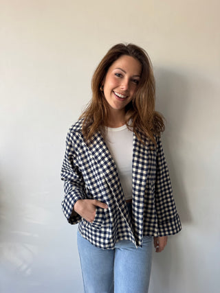 Blue vichy jacket