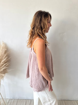 Light pink linen top