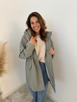 Kaki rain jacket
