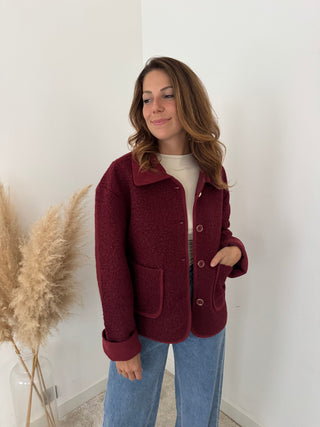 Burgundy fall jacket