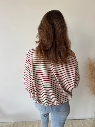 Burgundy asymmetric top