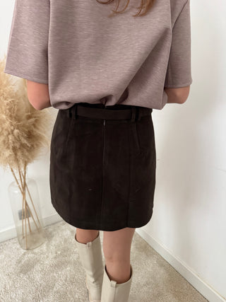 Brown suède skirt