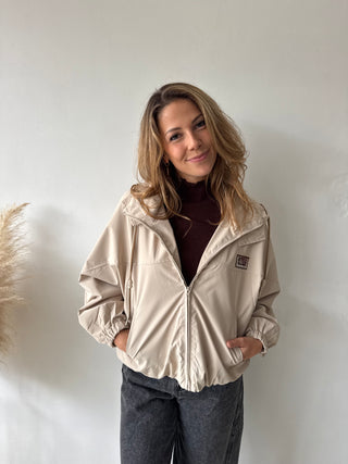Beige rainjacket