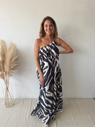 Brown zebra dress
