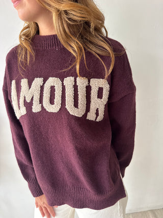Burgundy amour knit
