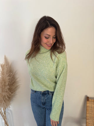 Super soft green turtleneck knit