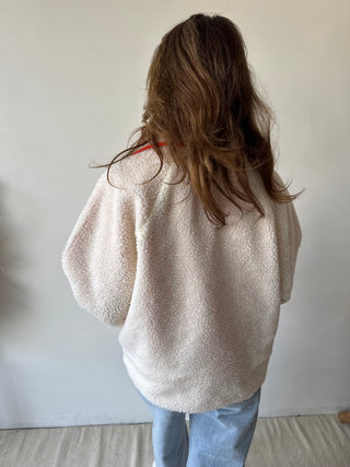 Orange teddy reversible jacket