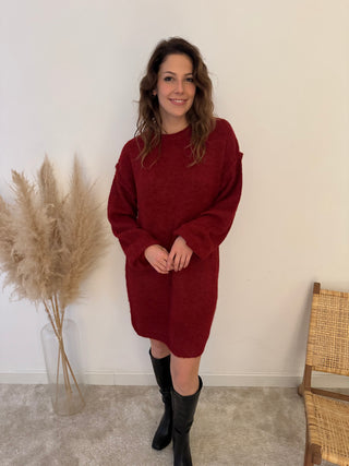 Burgundy sweater dress