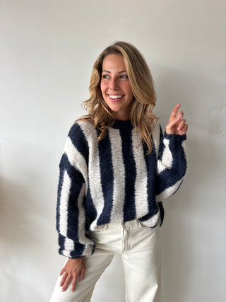 Marine striped knit