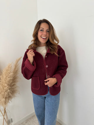 Burgundy fall jacket