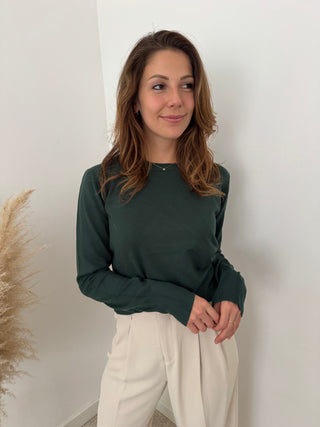 Soft simple dark green knit