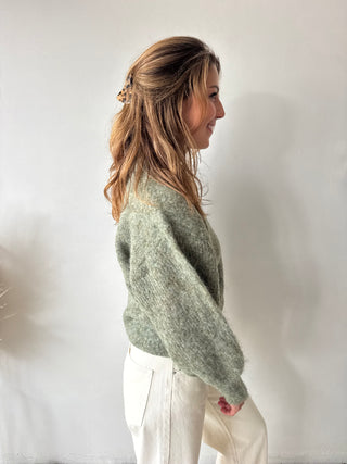 Kaki autumn knit