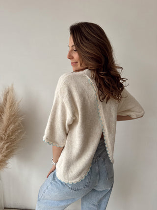 Mid open back soft knit