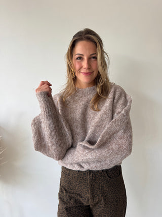 Taupe autumn knit