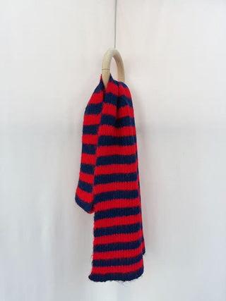 Soft red blue scarf