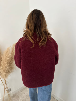 Burgundy fall jacket