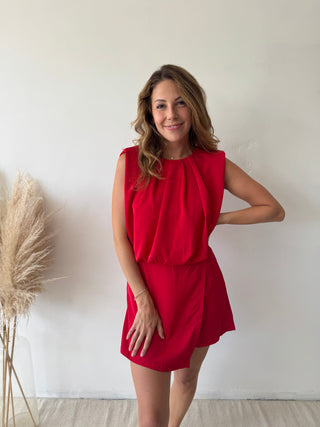 Soft red playsuit