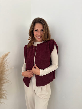 Burgundy fall gilet