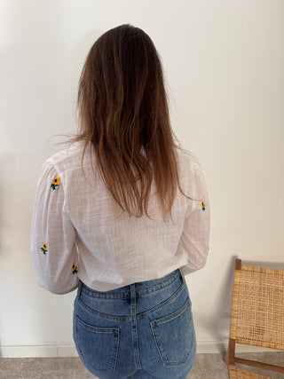 Yellow sunflowers blouse