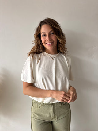 Ecru elastic top