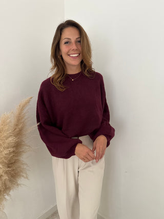 Simple soft burgundy knit
