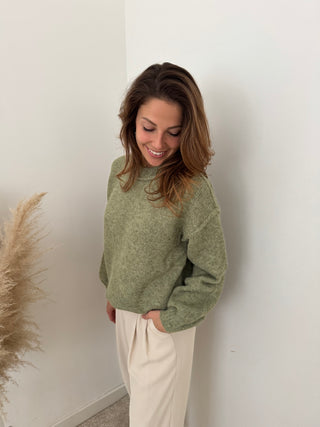 Green autumn knit