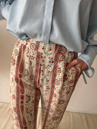 Terracotta flowers summer pants