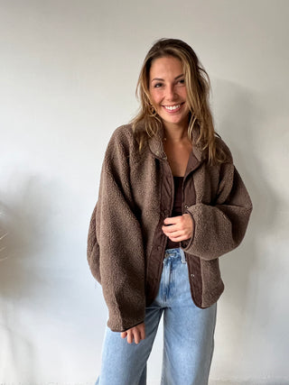 Brown reversible jacket