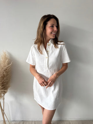 White denim summer dress