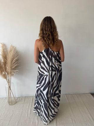 Brown zebra dress
