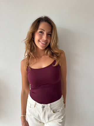 Burgundy tank top