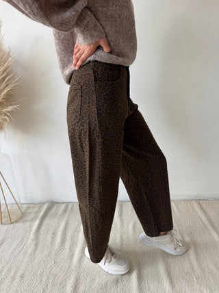 Leopard brown pants