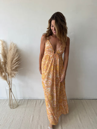 Yellow bohemian dress
