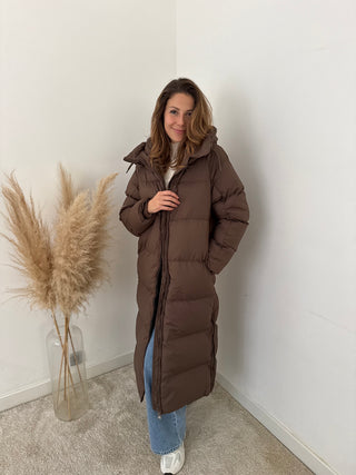 Brown puffer coat