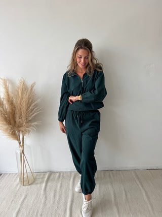 Green corduroy set