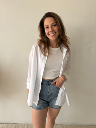 White let me shine shirt