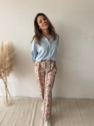 Terracotta flowers summer pants