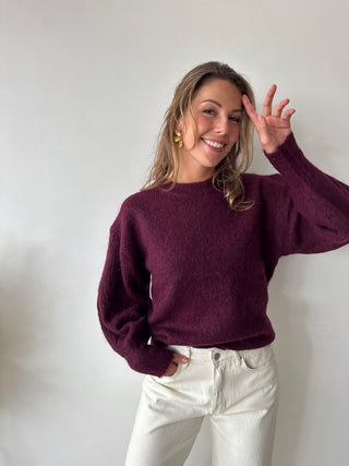 burgundy autumn knit