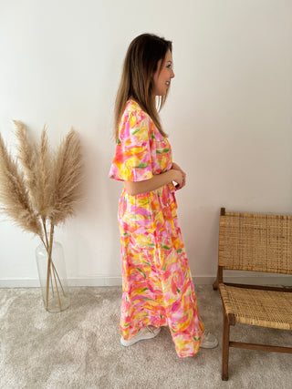 Colorful summer maxi dress