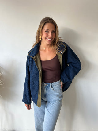 Blue kaki reversible jacket